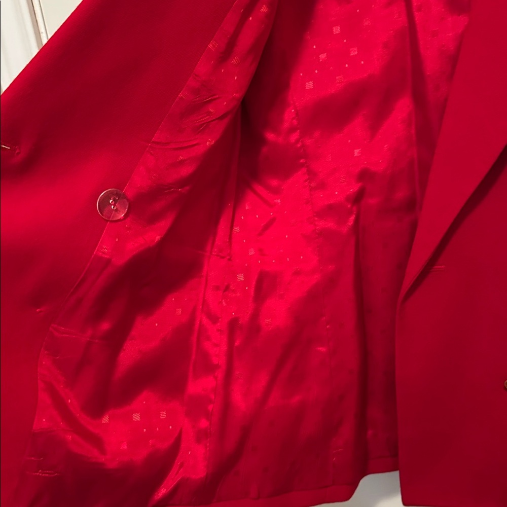 Talbots Bold Red Double-Breasted Blazer Petites S… - image 6